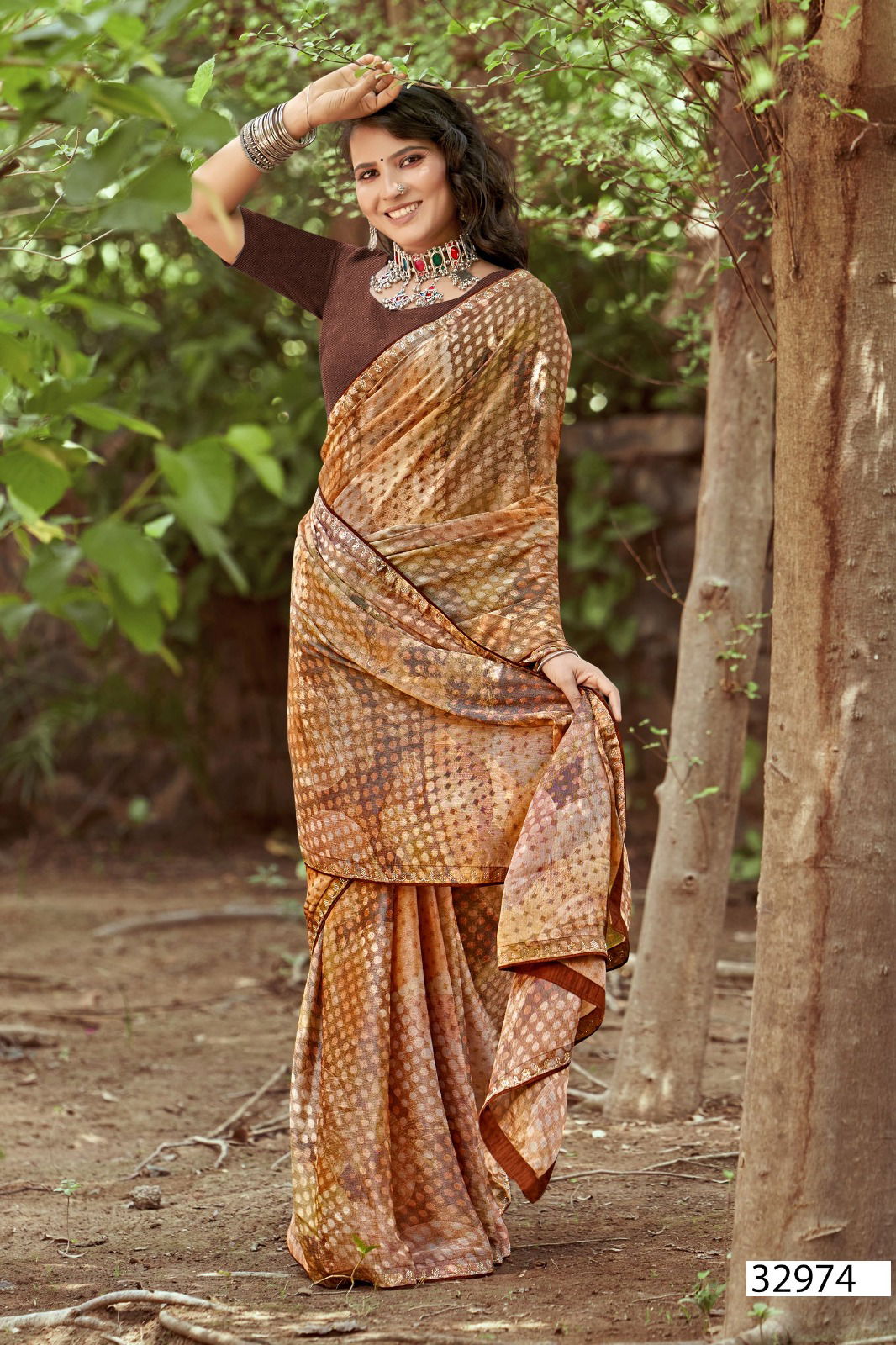 Shwetashri Vol 3 By Vallabhi Chiffon Printed Saree Exporters In India
